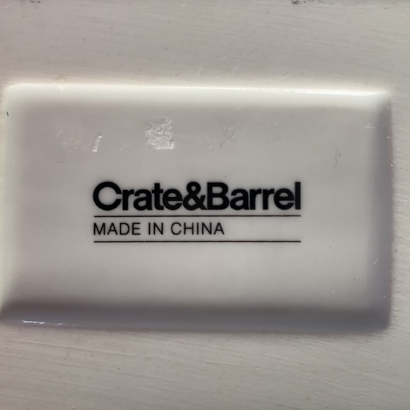 Crate & Barrel BOCK/BACH Beer Style Rectangular Snack Plate White Porcelain - Picture 4 of 4